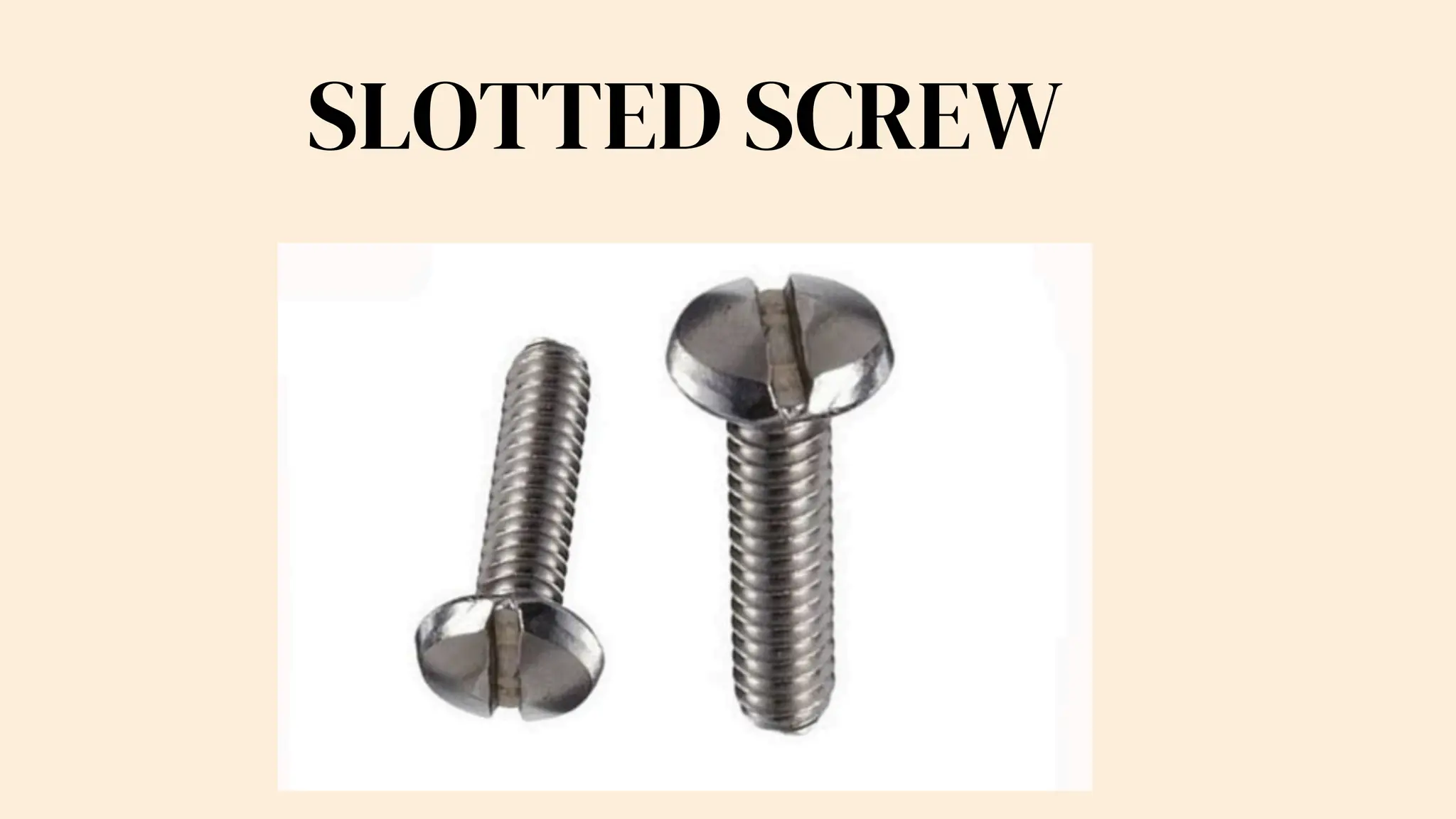 SLOTTED SCREW
 