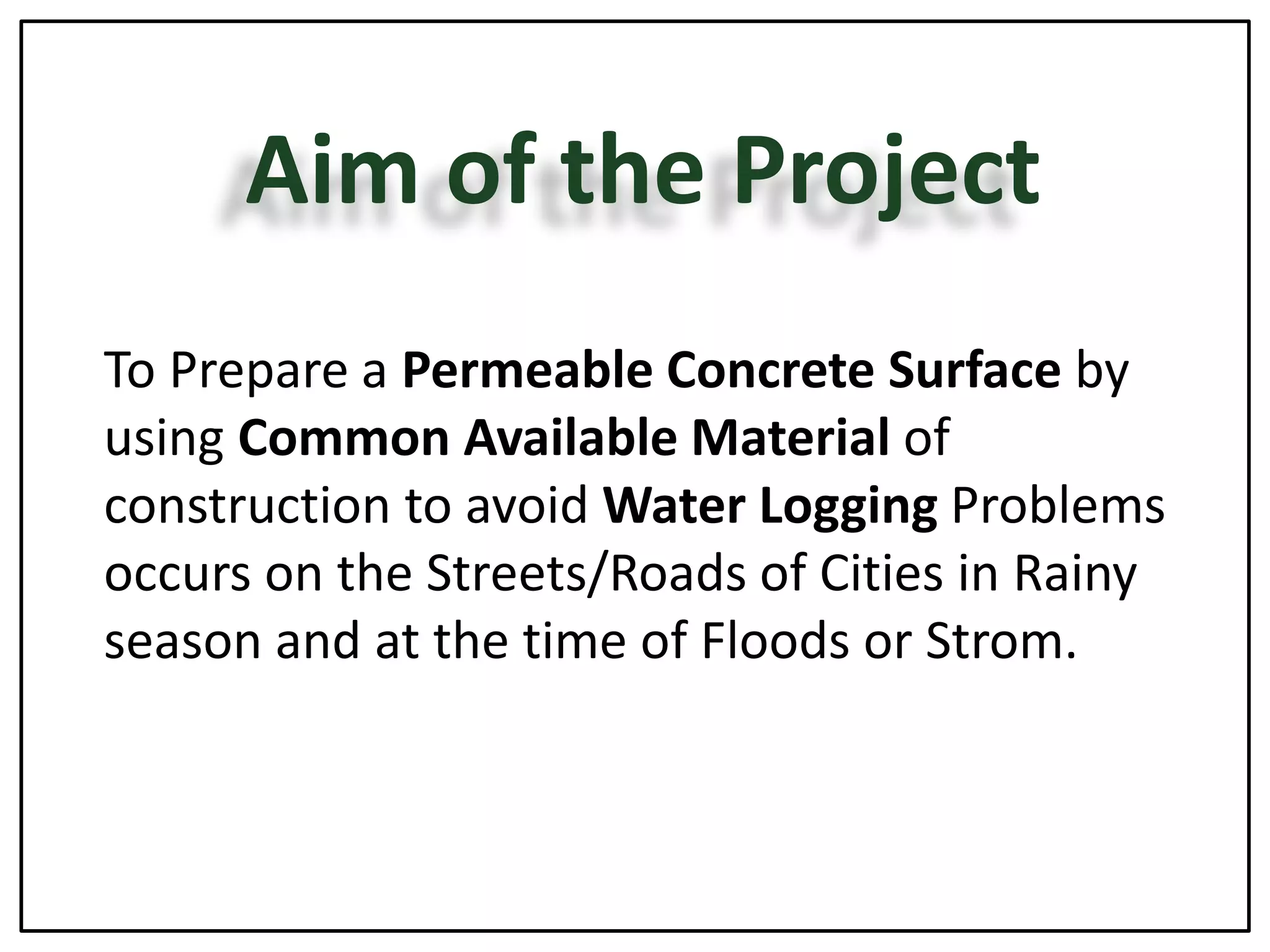 Permeable Concrete Pavement | PPTX