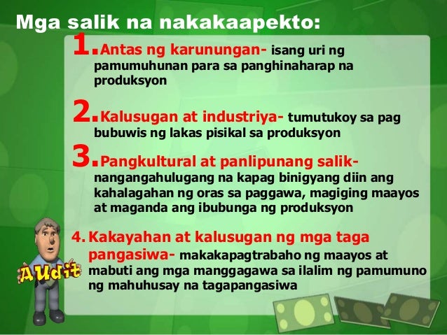 Kahalagahan Ng Apat Na Salik Sa Produksyon pag gawa bilang salik ng produksyon