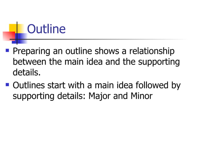 Major and minor details | PPT