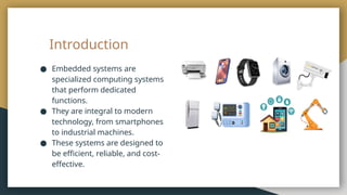 Major Applications of Embedded system for Engineering | PPTX