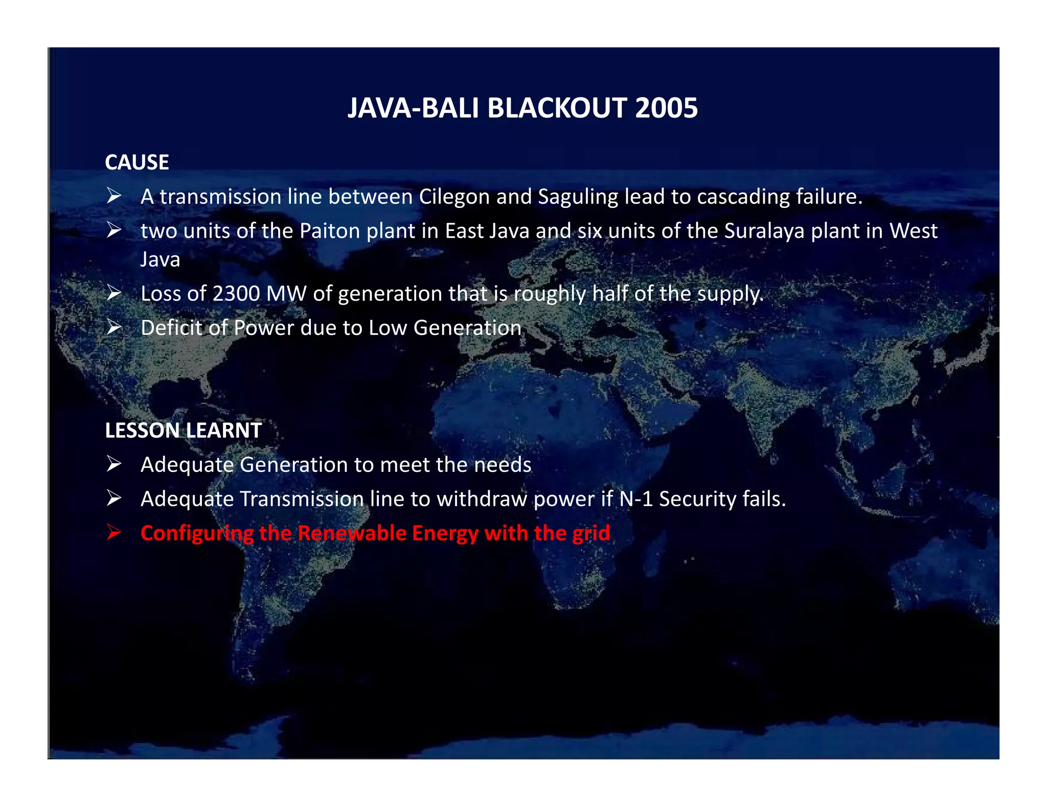 Java Seven Cilegon Major blackout in the world | PDF