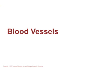 Copyright © 2004 Pearson Education, Inc., publishing as Benjamin Cummings
Blood Vessels
 