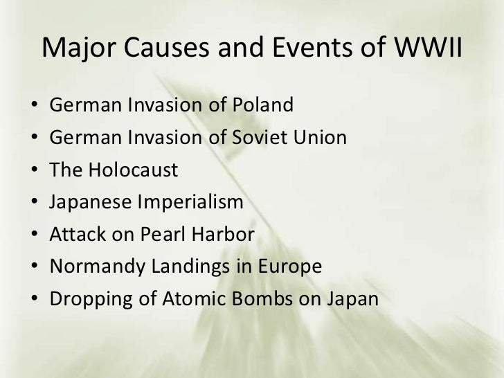 Causes And Effects Of World War 2 Chart