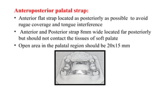 Posterier Strap Rpd Comprehensive Overview of Major Connectors in Partial Dentures: Design ...