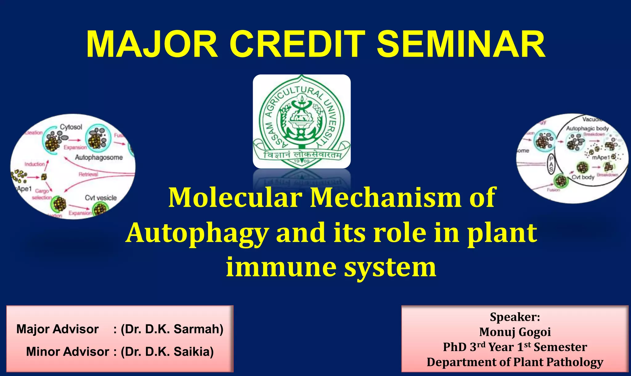 Molecular mechanisms of Autophagy and its Role in Plant Immunity ...