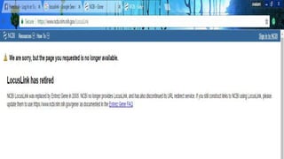 Major databases in bioinformatics