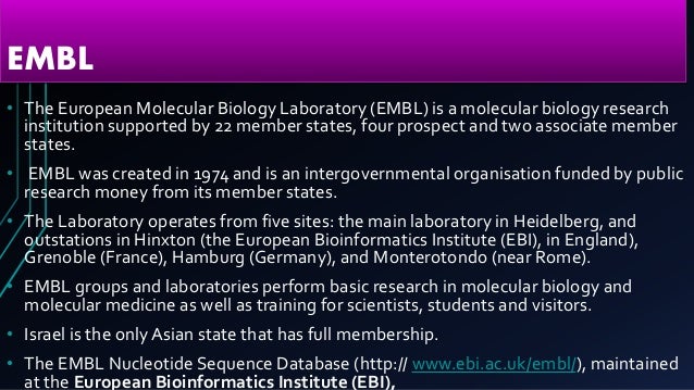European bioinformatics institute ppt presentation
