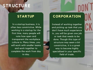 Major Differences Between Startup and Traditional Corporate Culture | PDF