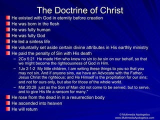 Major Doctrines Of Christianity | PPT