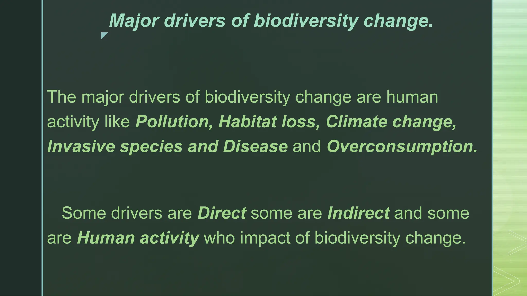 major drivers of biodiversity change.pptx