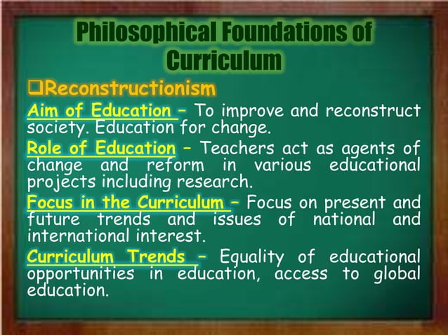 Major foundations of curriculum | PPTX | Primary Education | Education