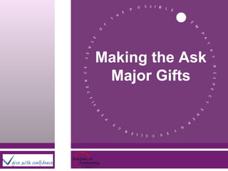 Making the Ask Major Gifts 