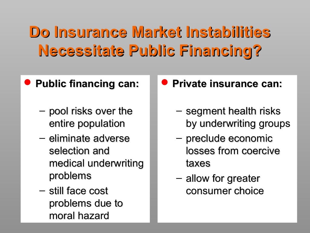Major health financing model