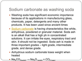 Major industrial applications of sodium carbonate