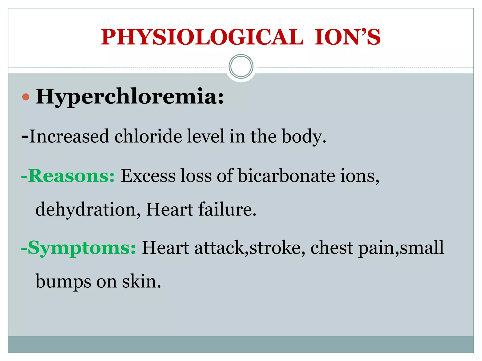 Major intra and extra cellular electrolytes | PDF