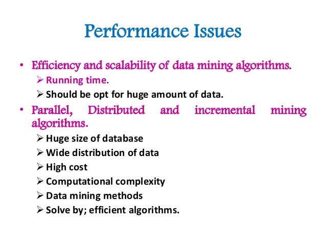 Major issues in data mining