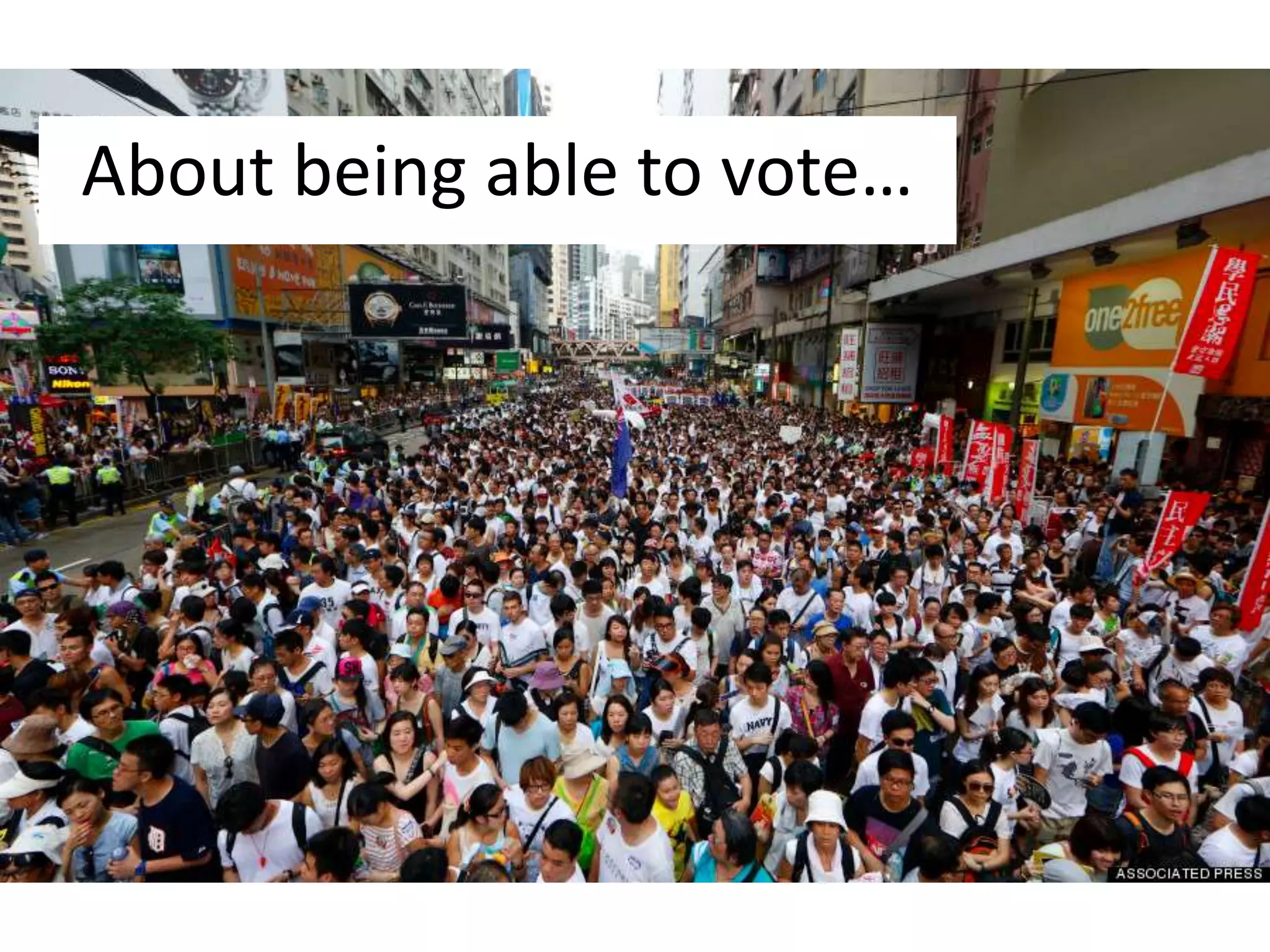 About being able to vote… 
 