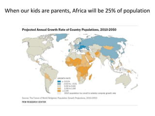 When our kids are parents, Africa will be 25% of population
 