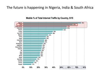 The future is happening in Nigeria, India & South Africa
 