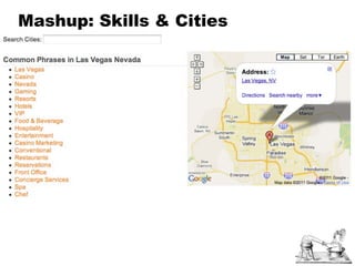 Mashup: Skills & Cities
 