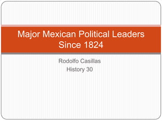 Rodolfo Casillas History 30 Major Mexican Political Leaders Since 1824 