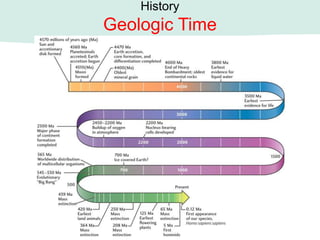 History
Geologic Time
 