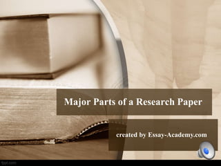 Major Parts of a Research Paper
created by Essay-Academy.com
 