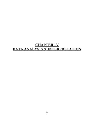 CHAPTER –V
DATA ANALYSIS & INTERPRETATION




              37
 