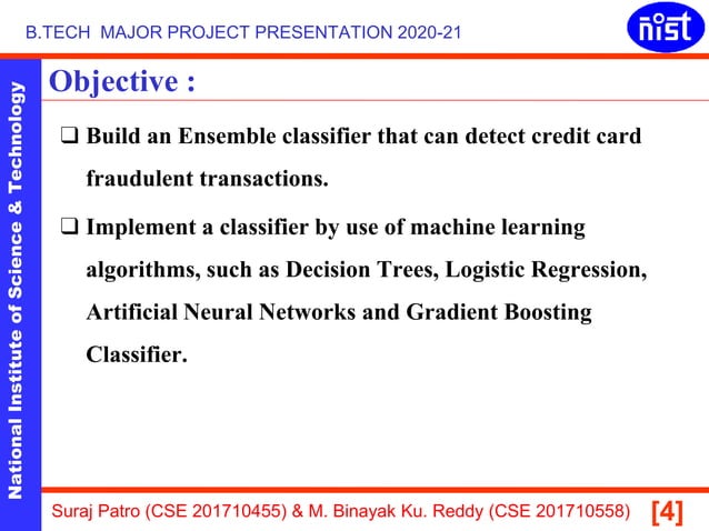 Credit Card Fraud Detection | PPTX