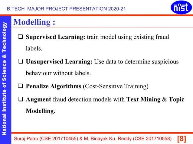 Credit Card Fraud Detection | PPTX