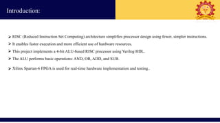 Design and FPGA Implementation of a 4-bit RISC Processor with ...
