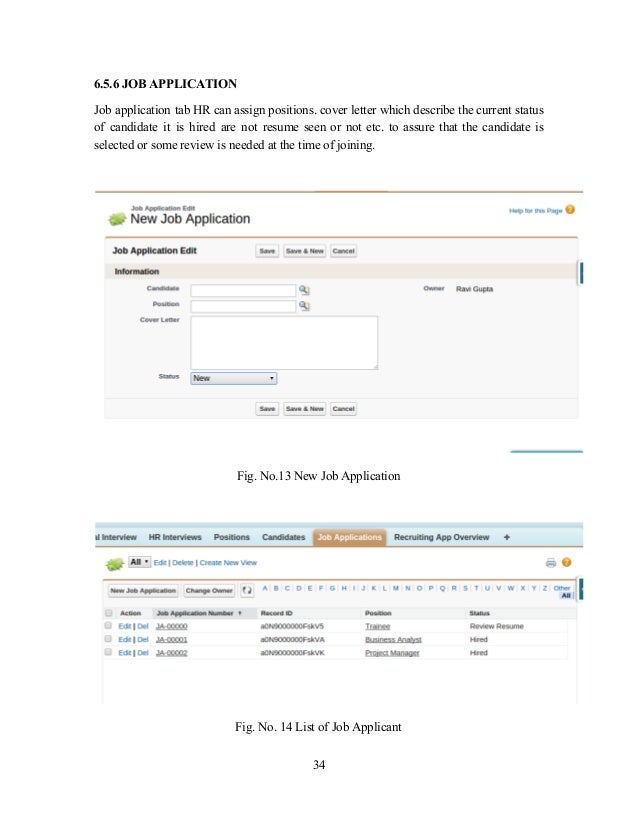 recruitment application full srs developed in salesforce com salesforce cover letter