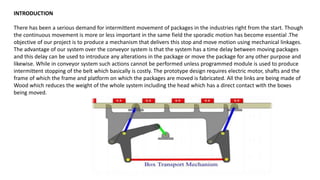 Transportation Box Project box transport mechanism Major project presentation | PPTX