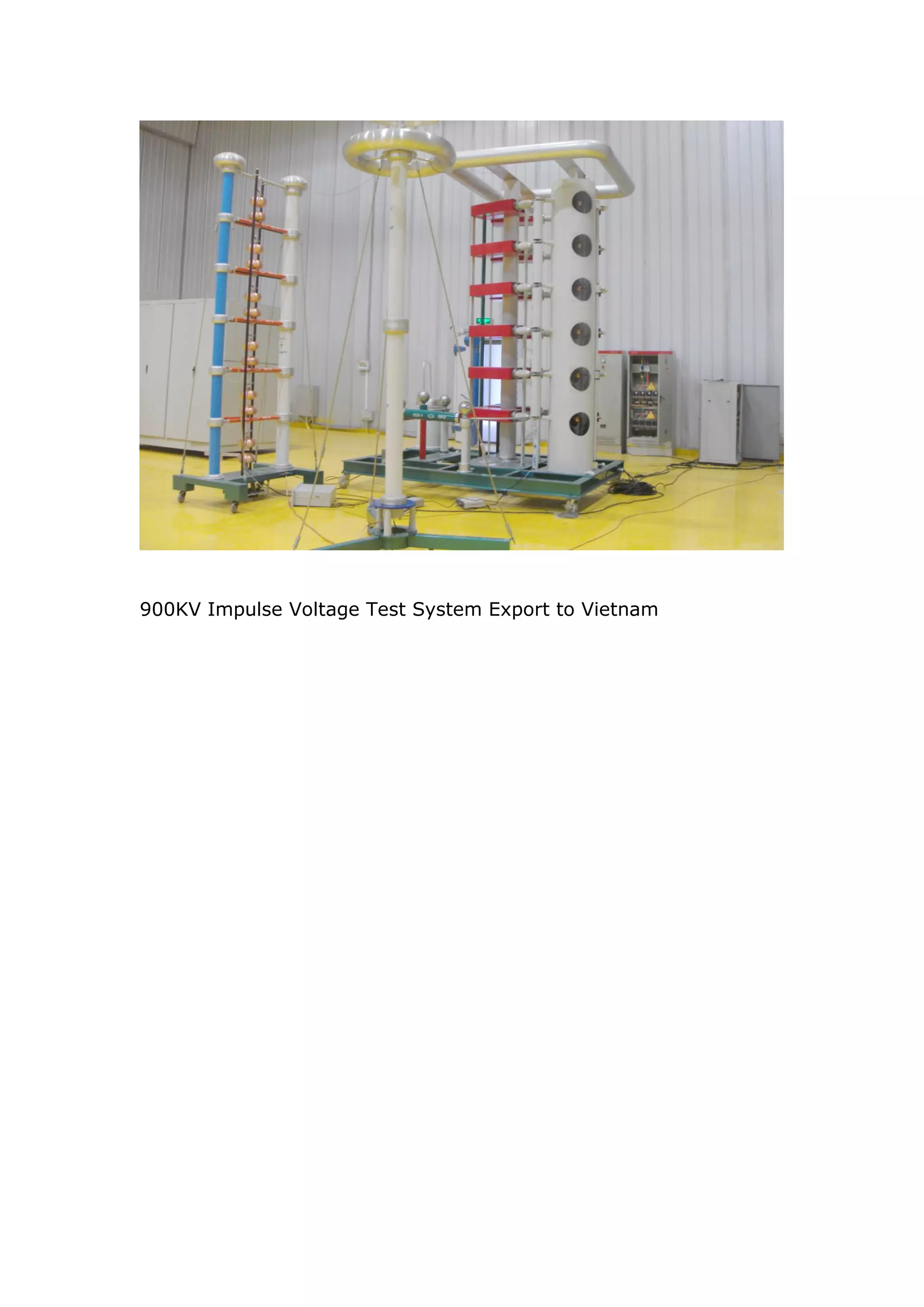 900KV Impulse Voltage Test System Export to Vietnam
 