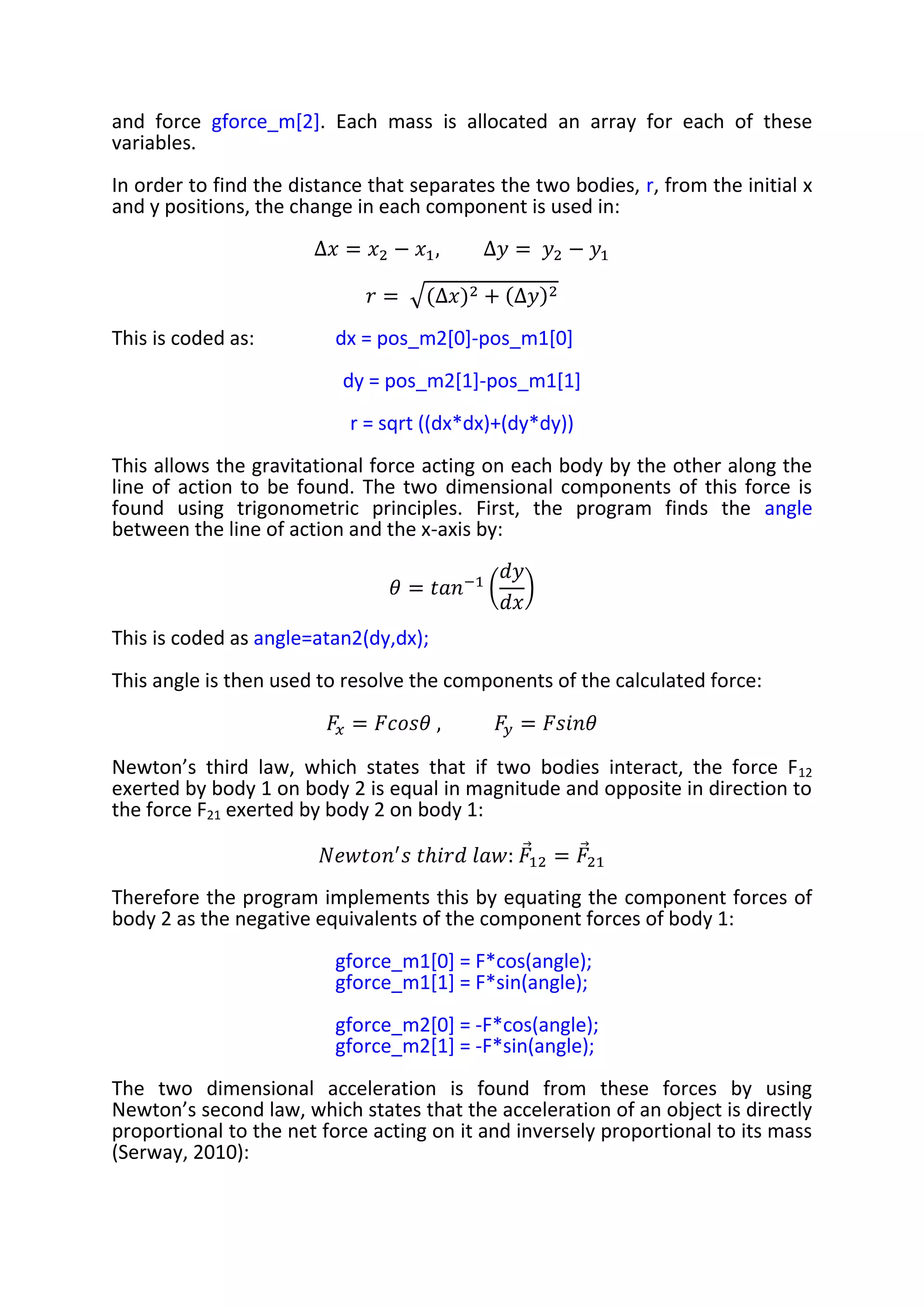 Computational Physics - modelling the two-dimensional gravitational ...