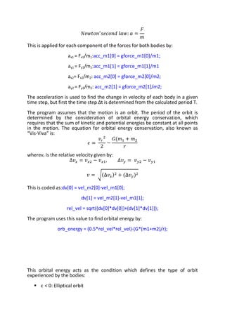 Computational Physics - modelling the two-dimensional gravitational ...
