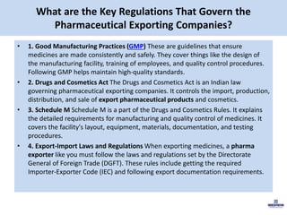 Picture Idea: Major Quality Assurance In Pharmaceutical Export From India Pptx