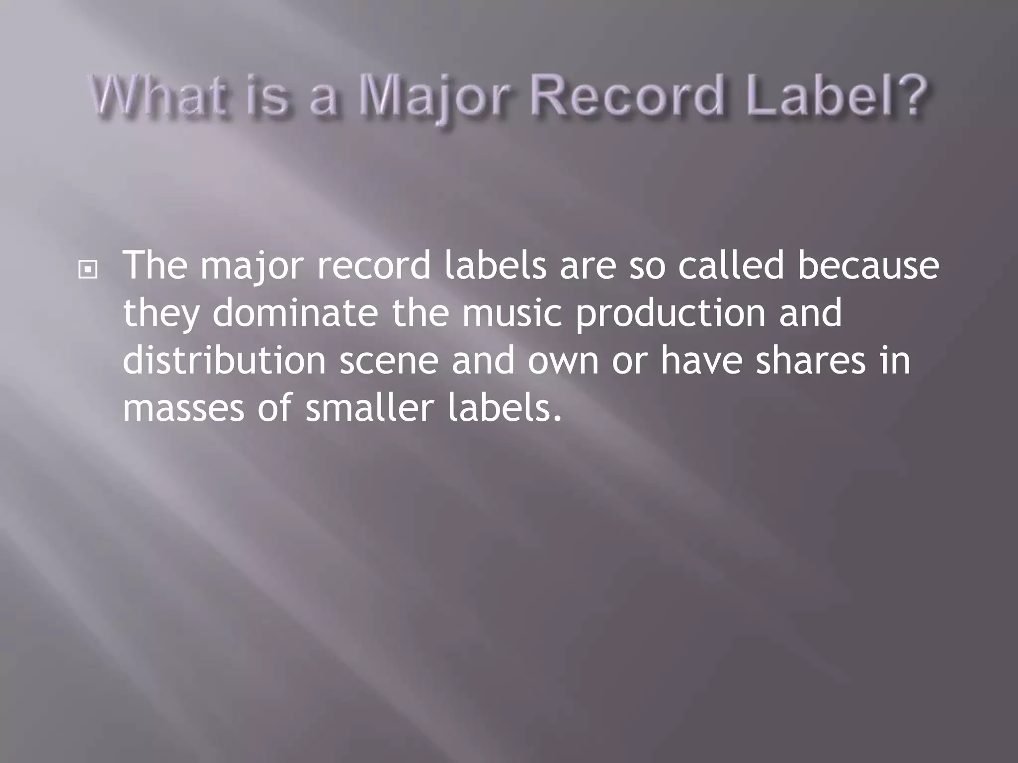 Major record label