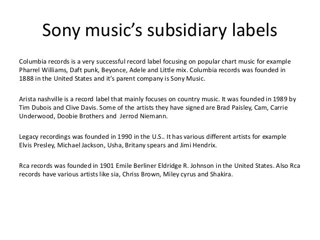 The three major record labels