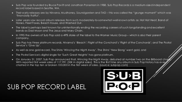Examples of independent record labels