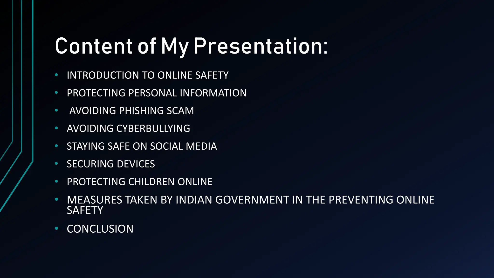 INTRODUCTION TO ONLINE SAFETY ( MAJORS ) | PPTX