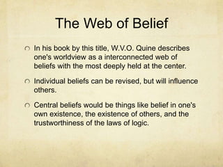 Tools for Analysis
How to Evaluate World Views and
Religions
 