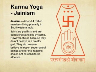 Bhakti Cults
Shakti – Cults of the great
goddesses
- Derga cult (riding tiger)
- Kali cult – “mother.”
Vishnu – The preserver – he
sends incarnations or “avatars”
into the world.
- Rama, Krishna,
Muhammad, Jesus and other
avatars exist.
Shiva – The destroyer
(powerful protection) he
destroys evil.
- Worship of Shiva is
somewhat like Christian
communion. They use a
honey-laced yogurt
(representing the semen of
 