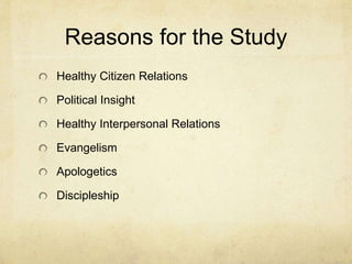 Introduction
The Significance of the Study
 