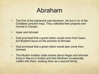 Introduction
Judaism is the first of the Abrahamic religions.
There are 14 million Jews.
There are fewer members of the Jewish religion than
there are Jews.
The Jewish Bible is the TANAKH. Yohanan ben
Zakkai and his colleagues were permitted to remain
in Palestine after the 70 AD diaspora. He brought
together three sections of documents. The Torah, The
Prophets and The Writings. They are often in a
different order, but are the same books that are in the
Christian Old Testament. Observant Jews, would
never refer to the Tanakh as the Old Testament.
 