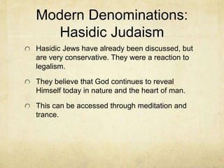 Zionism
Zionism, reinvigorated by Theodore Herzl in the
1890s, is based upon the promise of God to
Abraham that Israel would have the land and be
numerous.
They believe they have a right to geographic
Palestine in a way that supersedes laws and
legislation.
There are many forms of Zionism such as:
Liberal, Nationalist, Religious, Green, Neo, Post,
etc.
 