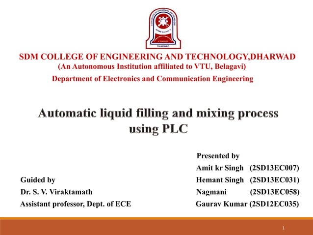 Automatic liquid filling and mixing process using PLC | PPTX ...