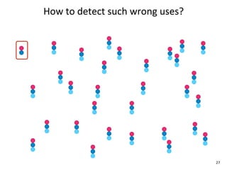 How	
  to	
  detect	
  such	
  wrong	
  uses?




                                                27
 