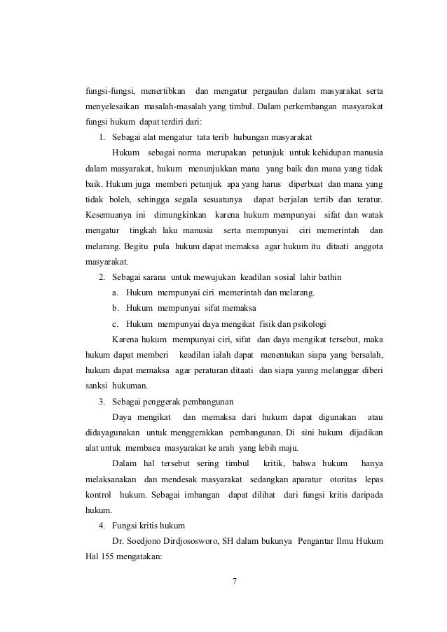 Makalah Kedudukan Dan Fungsi Hukum